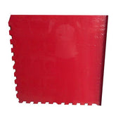 Set 4 piezas Piso de Goma 61 x 61 x 1.4 cm Color Rojo